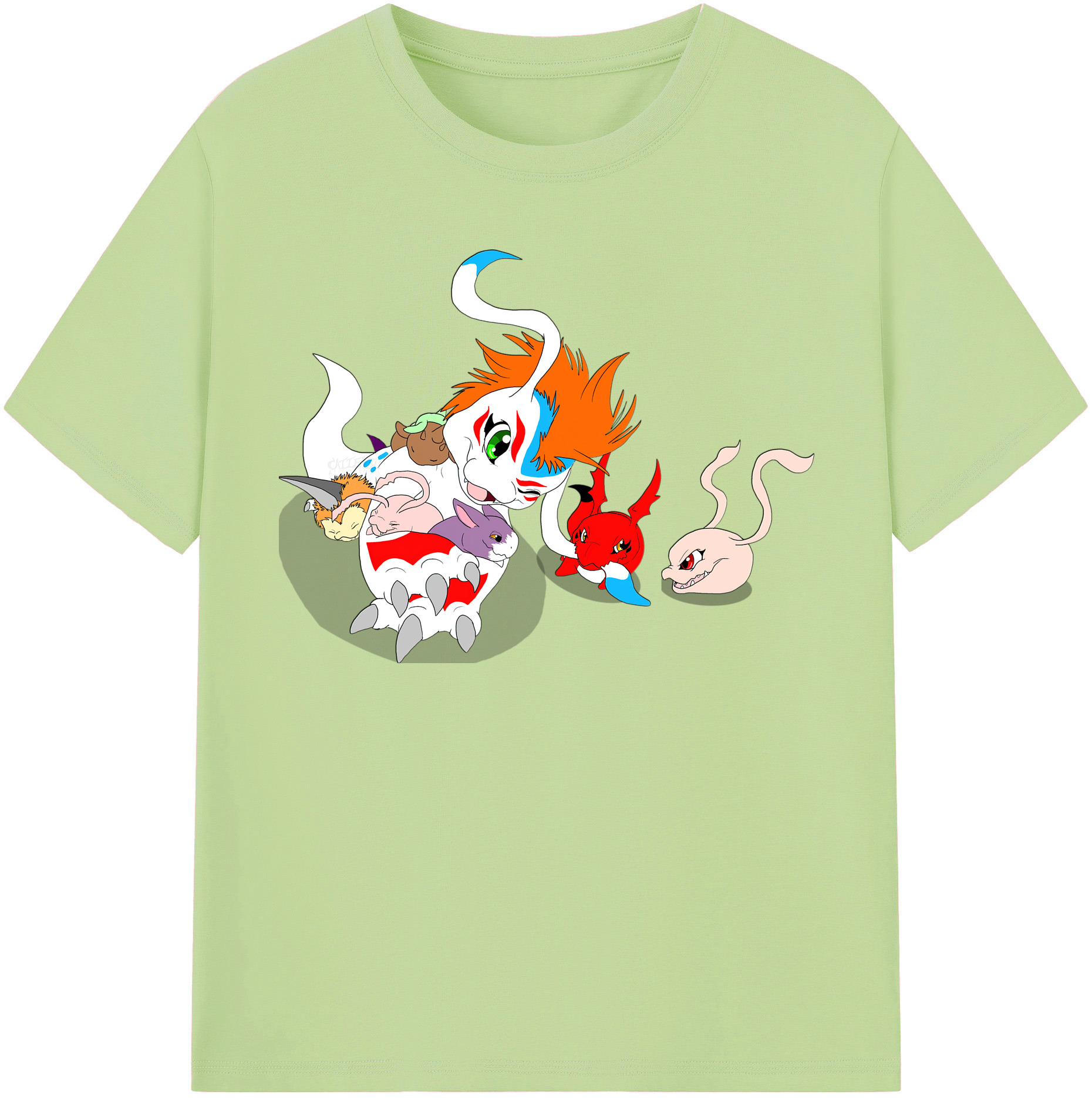 （画像用） Digimon デジタルモンスター/デジモン 綿100％半袖Tシャツ（フロントプリント）